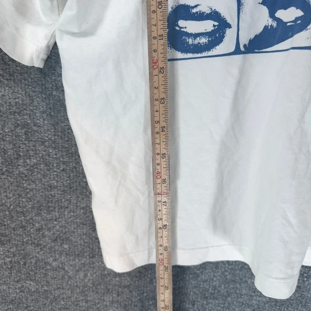 Zara Olivia Rodrigo Tshirt Girls 8-9 White Blue Lips Graphic Merch Concert Tee